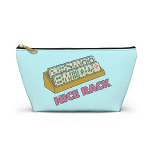 Mahjong Tile Rack Pouch | Retro Game Night Accessory Bag