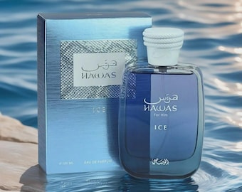 Rasasi Hawas Ice Eau de Parfum for Men – Fresh Aquatic Citrus Cologne (100 ml