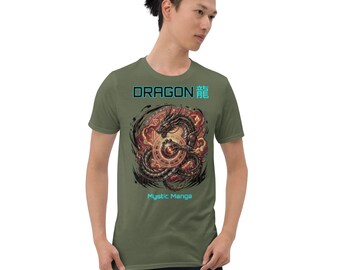 Dragon 龙 Chinese Zodiac T-Shirt, Mystic Manga Dragon Graphic Tee, Astrology Earth DRAGON Sign Shirt, Celestial Asian Constellation Top, Esot