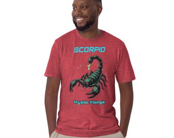 SCORPIO Zodiac Sign T-Shirt, Mystic Manga Scorpion Graphic Tee, Astrology Eau Sign Shirt, Celestial Constellation Top, Esoteric Gift