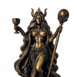 Babalon Goddess Statue Esoteric Sculpture Polystone Bronze Finish (24cm)