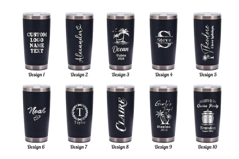 Personalized 20 oz Tumbler, Custom Name Travel Mug, Laser Engraved Tumbler, Stainless Steel water cup, Bridesmaid Tumbler, Insulated Tumbler imagen 6