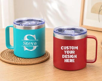 Laser Engraved Tumbler, Personalized 12 oz Tumbler, Custom Name Coffee Mug, Stainless Steel water cup, Bridesmaid cup, Insulated Tumbler