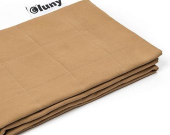 Kühlgewichtete Decke, atmungsaktive natürliche Baumwolle, handgefertigt in Europa, handgefertigte Schlafdecke von Oluny