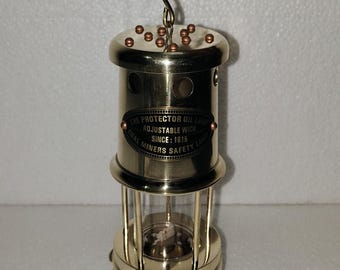 Nautical Polish Brass Oil Lamp, Maritime Lantern, Ship Decor, Coastal Home Accent