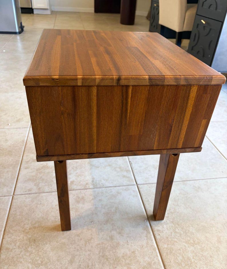 Solid Wood Modern Bedside Table With Drawer for Bedroom - Etsy