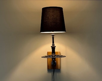 Recycled Bicycle Wall Lamp , Industrial Style Lighting