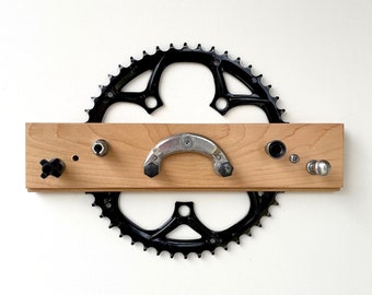 Key Rack with Recycled Bicycle Parts , Unique Leash Holder , House Warming Gifts