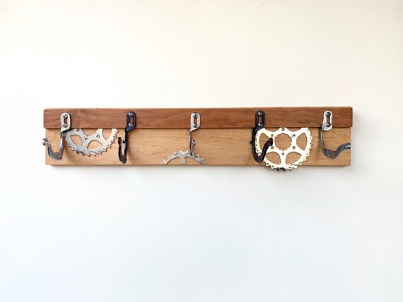 Coat Rack Made From Bicycle Rim Brake Parts And Reclaimed Wood Coat Rack Made From Bicycle Rim Brake, Wooden Coat Rack Parts