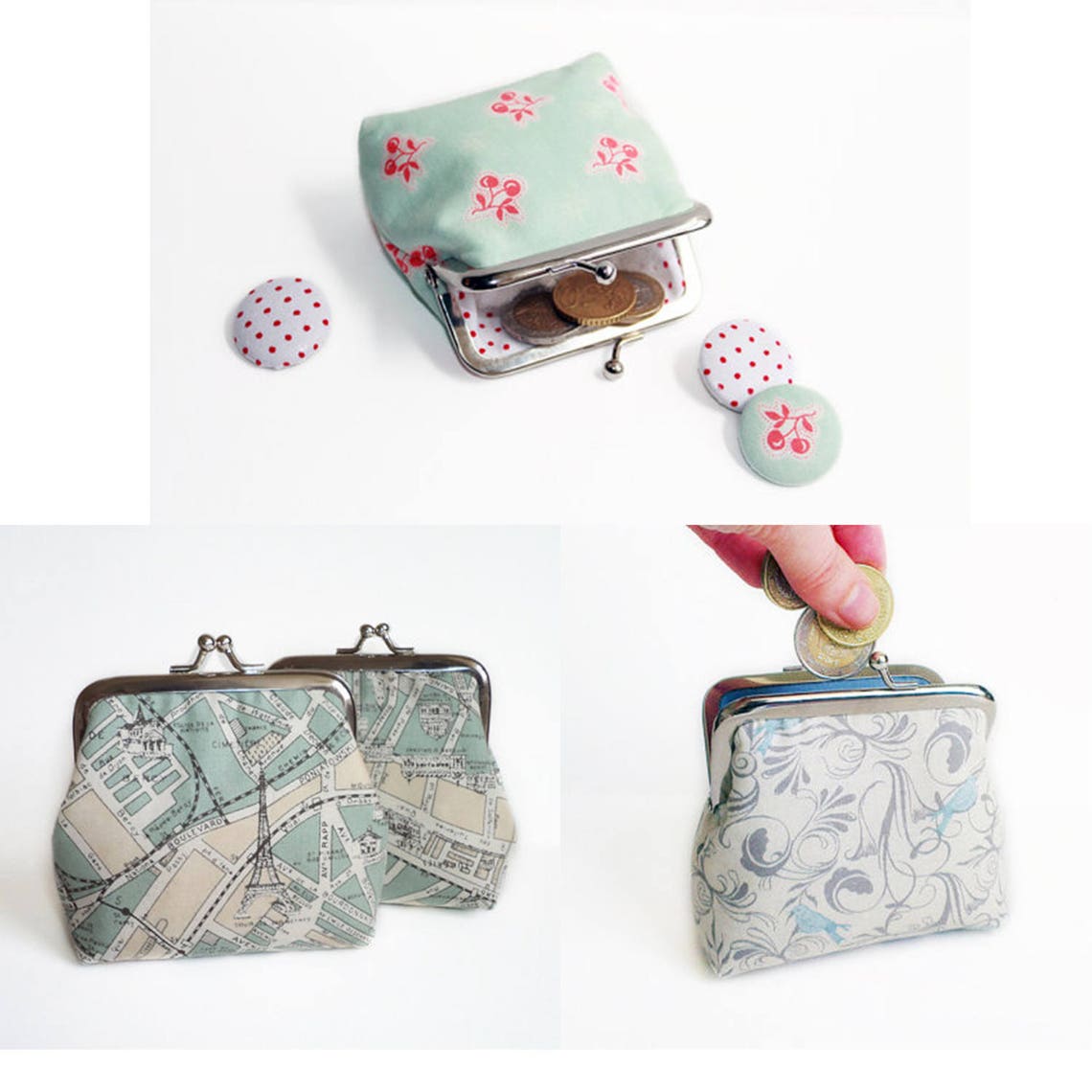 Coin Frame Purse Pattern, Pdf Sewing Pattern for Metal Frame Pouch ...