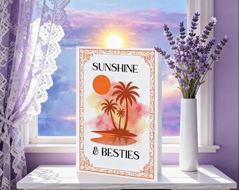 Tropical Girls Trip Invitation Template | Adventure Getaway Invite (Digital Download) Sunshine and Besties