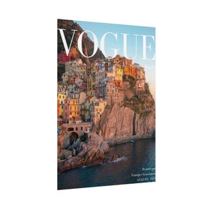 Vogue Magazine Cover Print: Cinque Terre Coastal Village Scene (August 1916) image 13