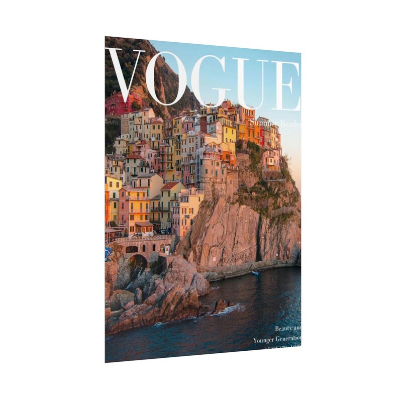 Vogue Magazine Cover Print: Cinque Terre Coastal Village Scene (August 1916) image 8