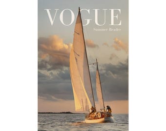 Vogue Summer Reader Sailboat Print (Fine Art, Semi-Gloss, Matte)