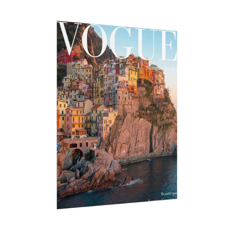 Vogue Magazine Cover Print: Cinque Terre Coastal Village Scene (August 1916) image 18