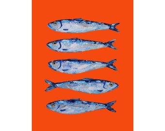 Sardines Art Print: Museum-Grade Paper Wall Decor