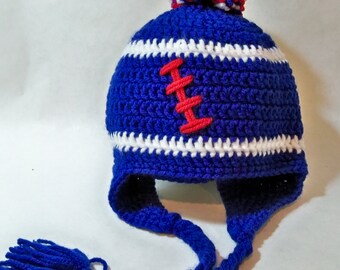 Crocheted baby football beanie Any Team, any Color, Any size