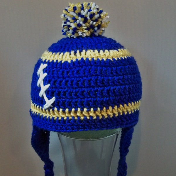 Crocheted baby football beanie   Any team, any team color, any size