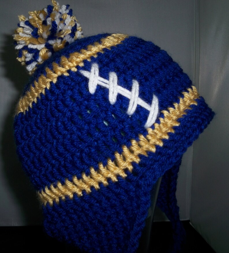 Crocheted Baby Football Beanie Any Team Any Team Color Any Etsy
