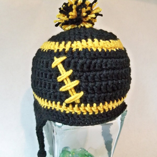 Crocheted baby football beanie and Diaper cover Photo Prop Any Team Any team color