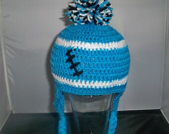 Crocheted baby football beanie Any Team, any color, any size