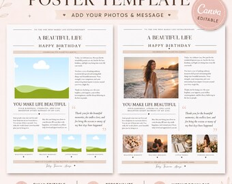 Personalized Birhtday / Anniversary Poster | Romantic Anniversary Gift (Digital Download)