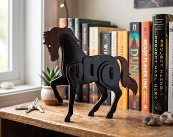 3D Wooden Horse Puzzle Kit – Build and Paint STEM Toy for Kids