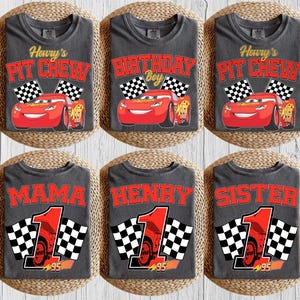 Disneyland Cars Birthday Custom Shirt, Lightning McQueen Birthday Boy, Pixar Pit Crew Shirt, Family Birthday Trip Shirt, WDW Birthday Tee image 1