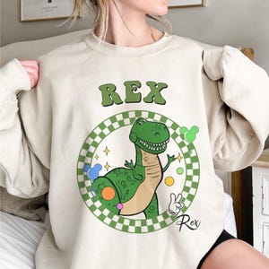 Custom All Disneyland Pixar Toy Story Checkered Shirt, Woody Buzz Jessie Rex Lotso, Family Vacation Tee, Personalized Group Matching Tee image 5