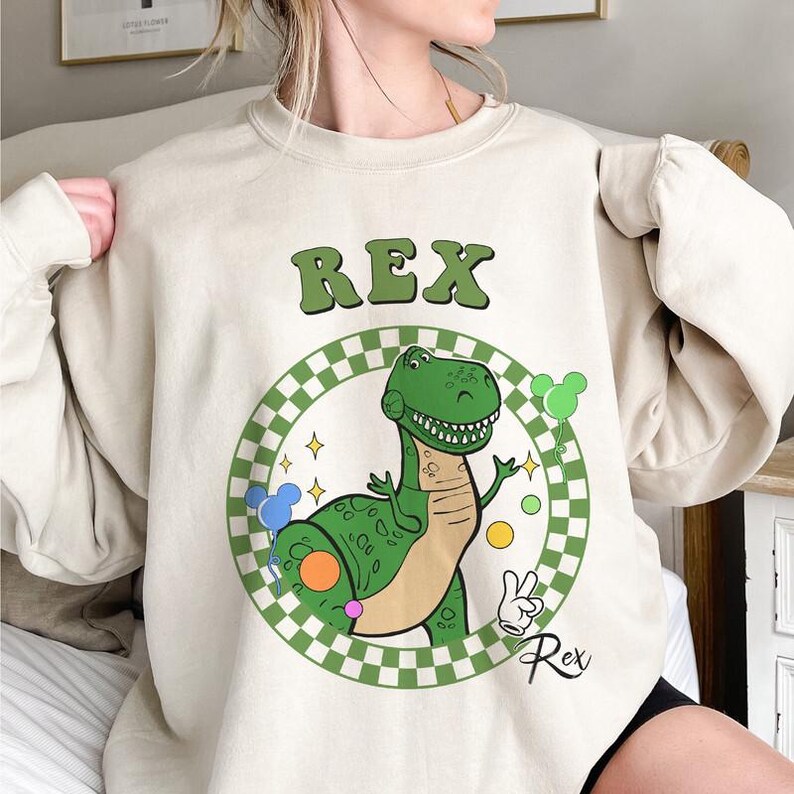 Custom All Disneyland Pixar Toy Story Checkered Shirt, Woody Buzz Jessie Rex Lotso, Family Vacation Tee, Personalized Group Matching Tee image 5