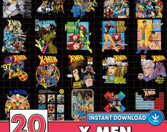 20 Xmen Vintage Png Bundle | Marvel Studios X-Men 97 Cyclops and Jean Grey X-Symbol Png |  X-Men Magneto Png | Wolverine Cyclops Png