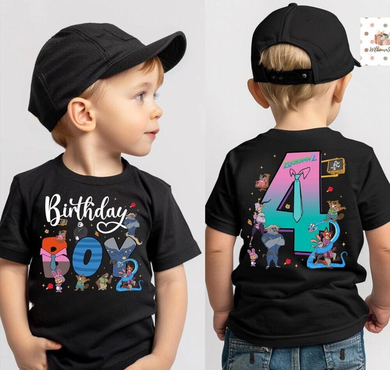 Disneyland Zootopia Birthday Shirt, Custom Birthday Tshirt, Zootopia Family Matching Birthday Party Shirt, Birthday Boy Girl Tee image 4