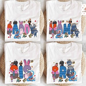 Disneyland Zootopia Birthday Shirt, Custom Birthday Tshirt, Zootopia Family Matching Birthday Party Shirt, Birthday Boy Girl Tee image 1