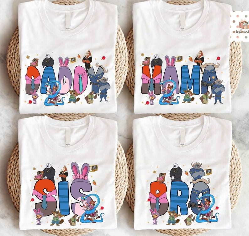 Disneyland Zootopia Birthday Shirt, Custom Birthday Tshirt, Zootopia Family Matching Birthday Party Shirt, Birthday Boy Girl Tee image 1