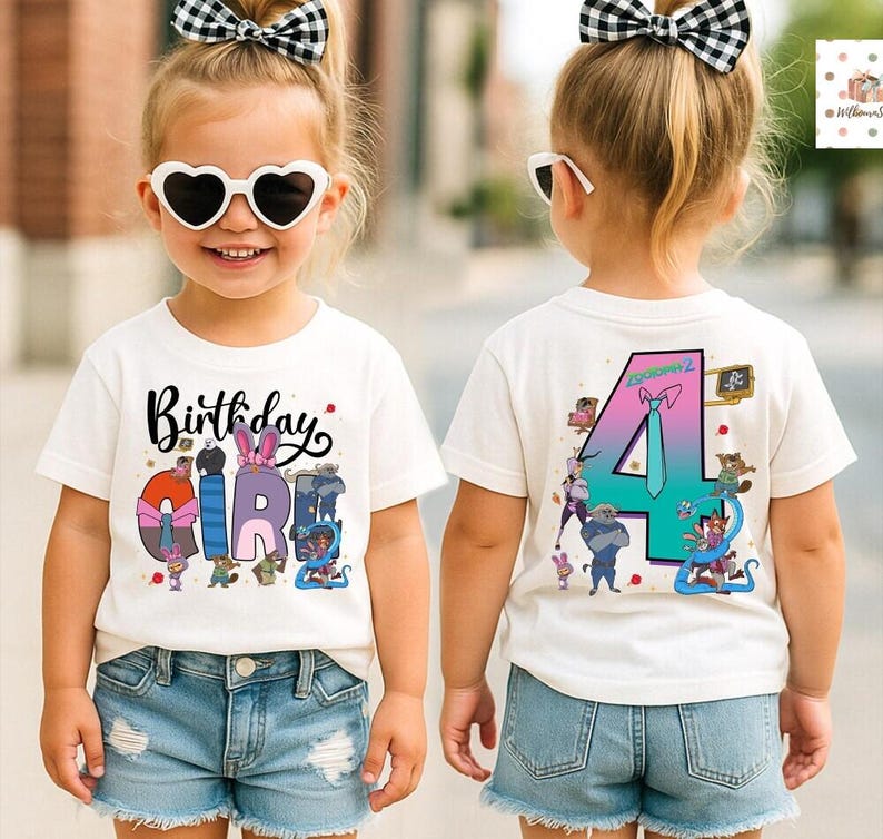 Disneyland Zootopia Birthday Shirt, Custom Birthday Tshirt, Zootopia Family Matching Birthday Party Shirt, Birthday Boy Girl Tee image 6