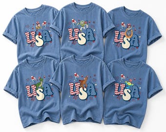 Disneyland 4th Of July Toy Story Shirt, Custom All Toy Story Character, 250th USA Anniversary Shirt, Independence Day Tee