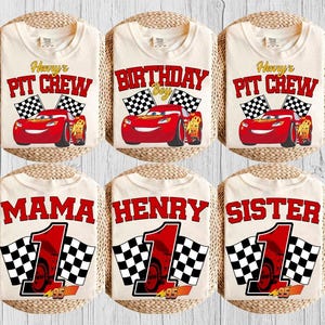 Disneyland Cars Birthday Custom Shirt, Lightning McQueen Birthday Boy, Pixar Pit Crew Shirt, Family Birthday Trip Shirt, WDW Birthday Tee image 2
