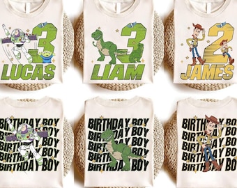 Personalized Toy Story Birthday Shirt, Woody Buzz Disneyland Family Matching, Disneyland Birthday Squad Crew, Birthday Boy Girl Gift