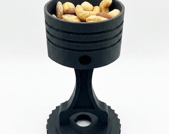 Piston Nut Bowl 3D Printed, Automotive Desk Organizer, Car Enthusiast Gift, Gearhead Office Decor, Industrial Style Snack Bowl