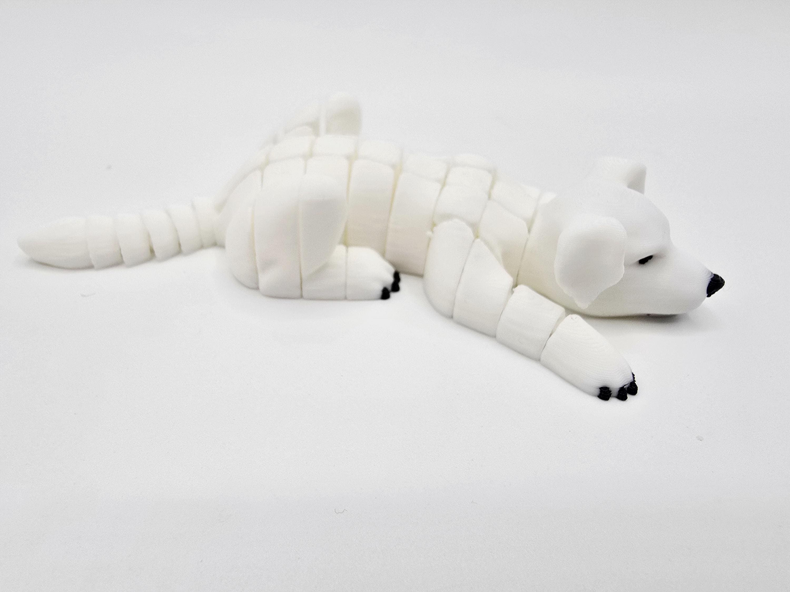 Articulated Dog Fidget Toy, 3D Printed White Labrador Retriever ...