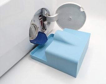 Vassoio di scarico per lavatrice per la pulizia del filtro, raccoglitore d'acqua senza sporcare, organizer universale per la lavanderia, strumento di drenaggio stampato in 3D