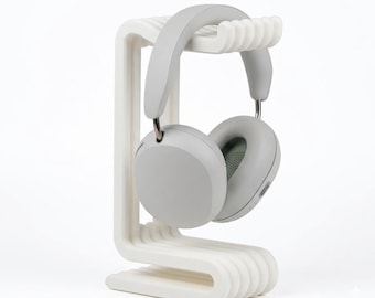 Minimalist Headphone Stand, Aesthetic Desk Organizer, Modern 3D Printed Headset Holder, Gaming Setup Decor, Gift for Gamers and Music Lovers