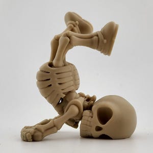 Juguete antiestrés de esqueleto bailarín breakdance impreso en 3D, figura de calavera articulada, decoración gótica para el hogar, accesorio de escritorio vanguardista para él, arte de esqueleto articulado