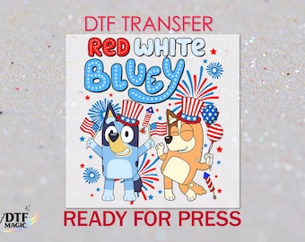 4th of July Family Shirt DTF Transfer, Matching Red White Blue Outfit