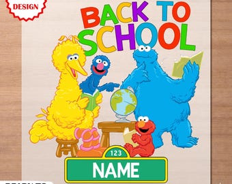 Custom Sesame School DTF Transfer, Personalized Back to School Ready to Press