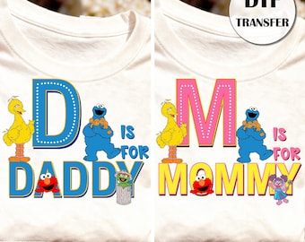 Custom Monster Mommy Daddy DTF Transfer, Matching Family Ready To Press Design