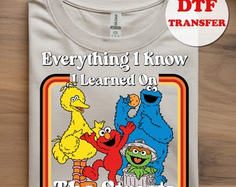 Funny Cartoon DTF Transfer, Retro Meme Graphic Tee Heat Transfer