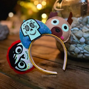Disney ears Coco Miguel Dante Mickey Ears | glow in the dark Disney Coco Sugar Skulls | Dia De los Muertos | Minnie Mouse Ears Headband |