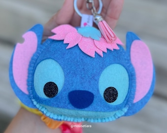 スティッチ ミッキー バルーン シースルー アクリル キーチェーン/リロ