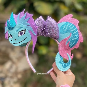 Disney Ears Raya and the Last Dragon Sisu Mickey Ears | Disney Disney Parks Mouse Ears Headband   | Can be done as Hair Clips Barrettes